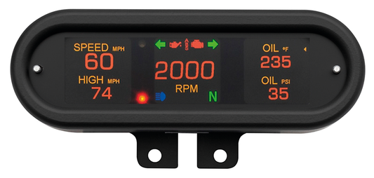 Oval Gauge Blk Bar Mount Databus 04-13