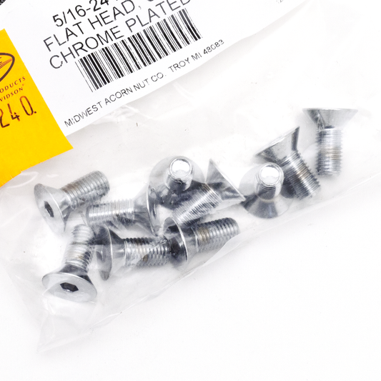 10pck Flat head socket 5/16-24x3/4" UNF