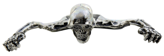 7" Headlamp Visor Ornament Skull Chrome