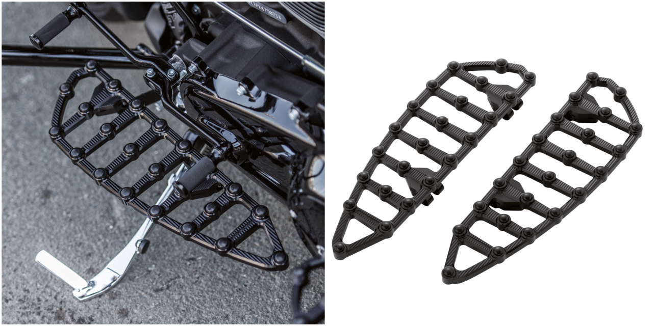 Ness MX Billet Floorboards - Black