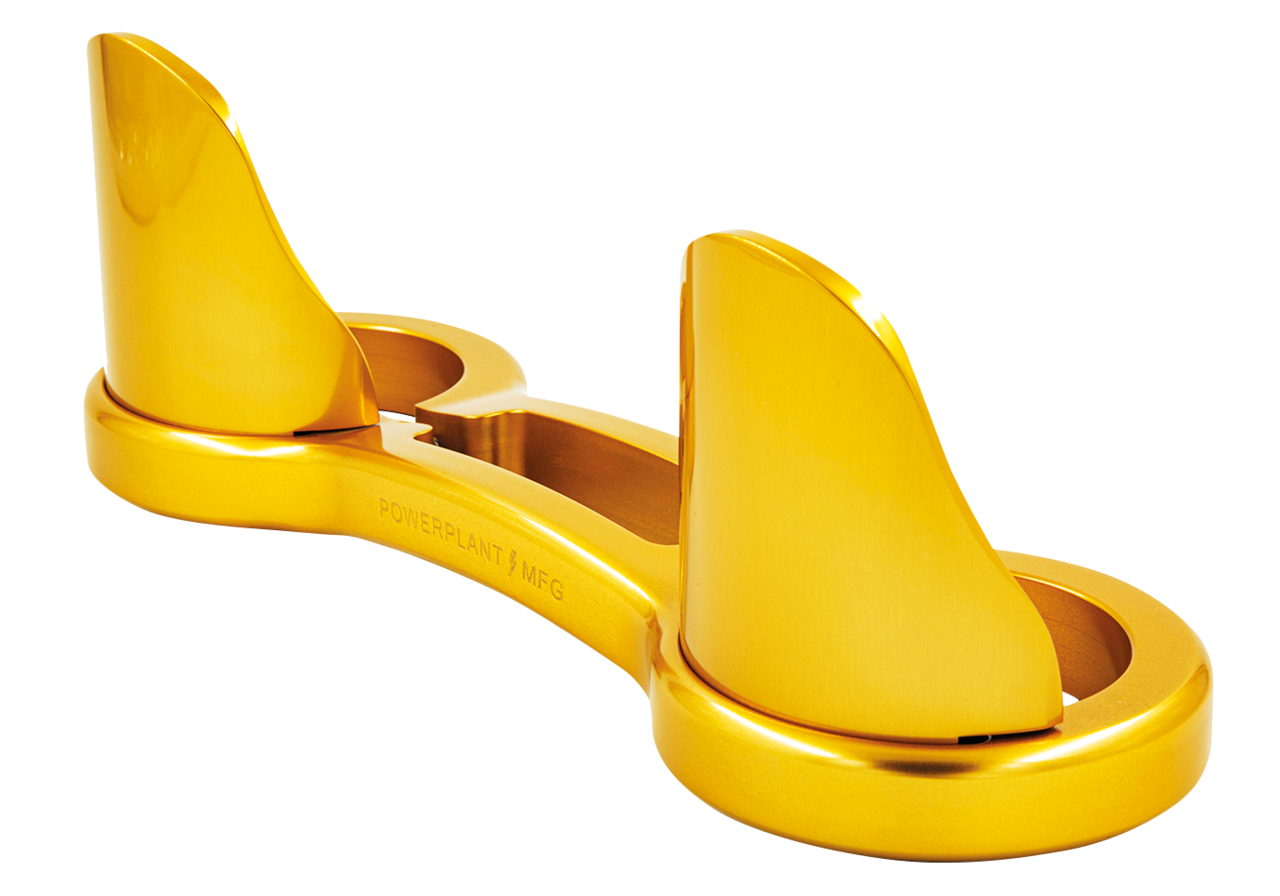 P16 39mm FORK BRACE W/DUST GUARDS Gold