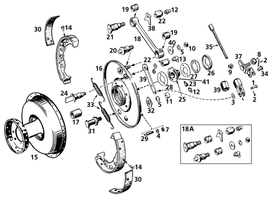 brake shackle, WL/WLA, chrome