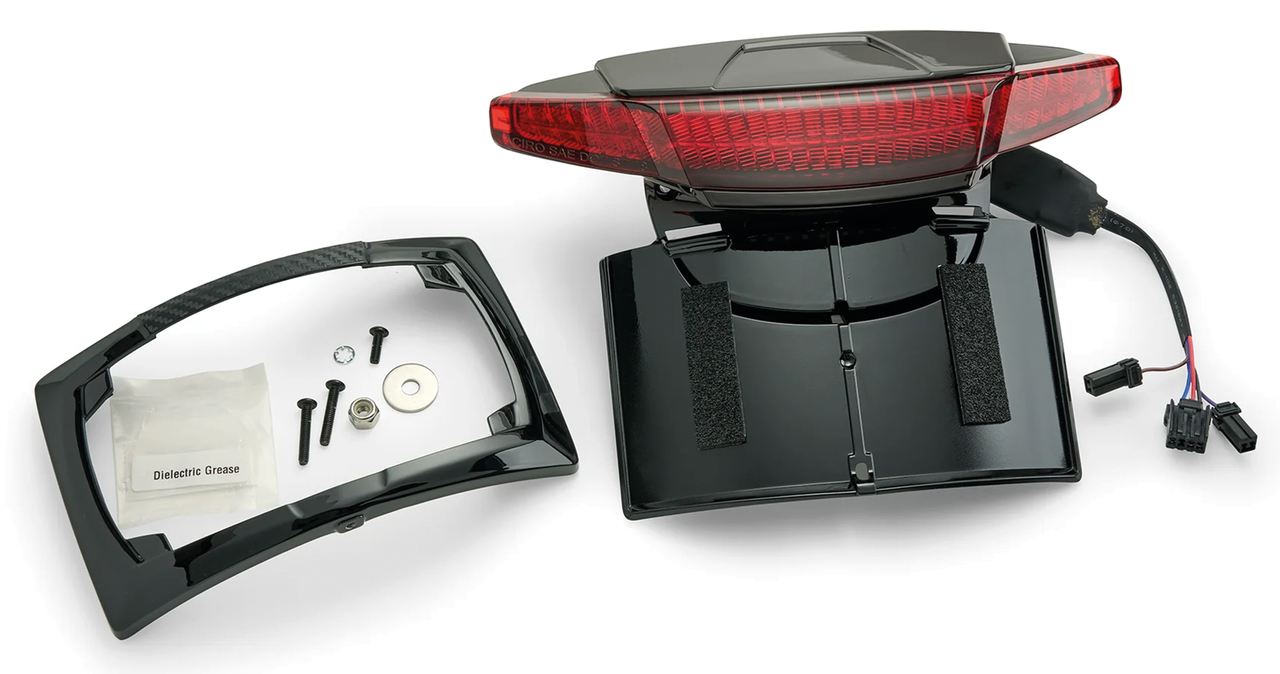 Black Pl. Holder/Tail Red FLHT14-Up