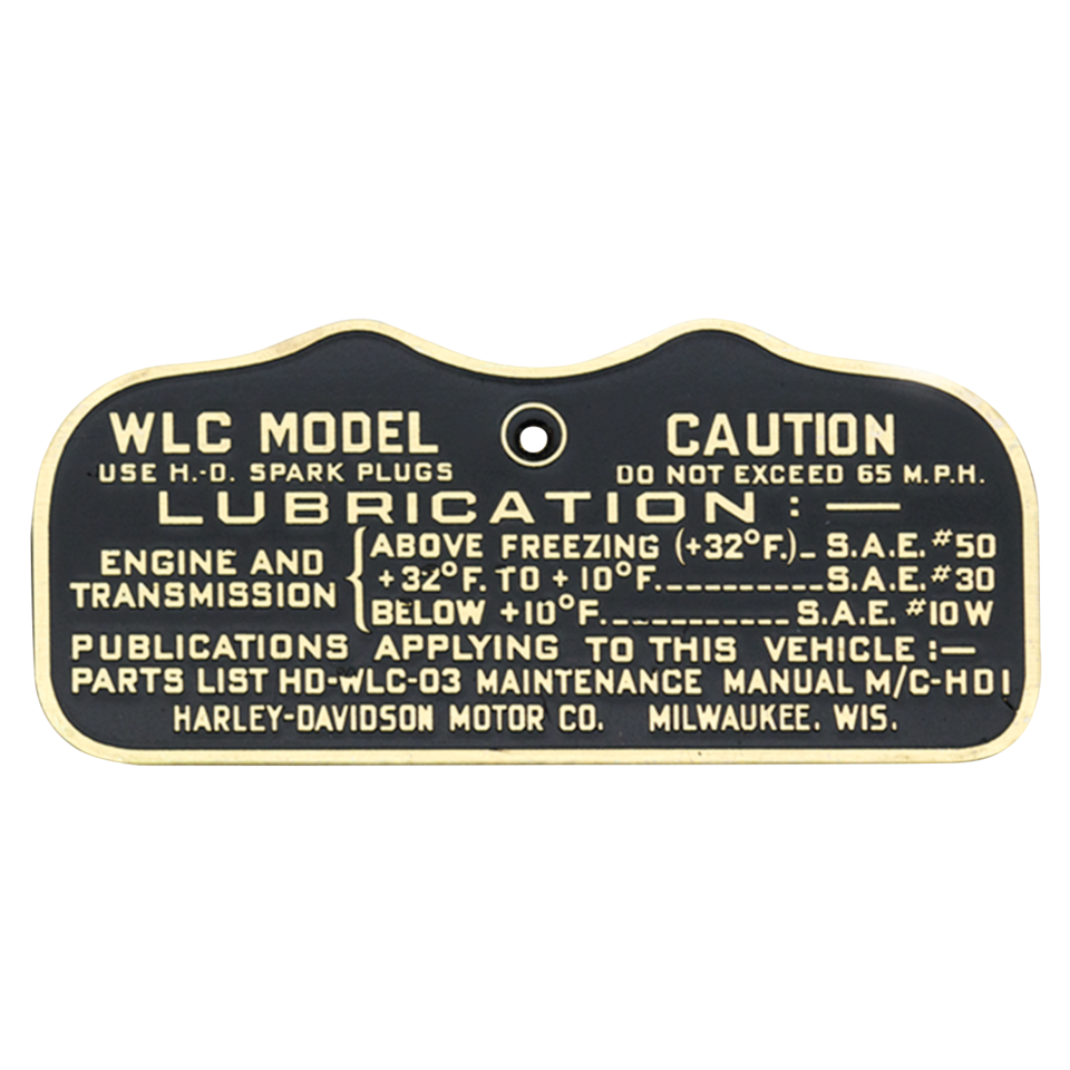 cautionplate late 42WLC military brass