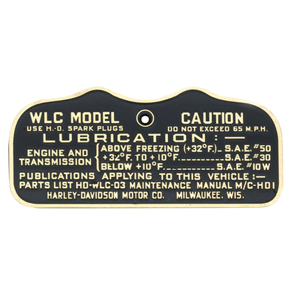cautionplate late 42WLC military brass