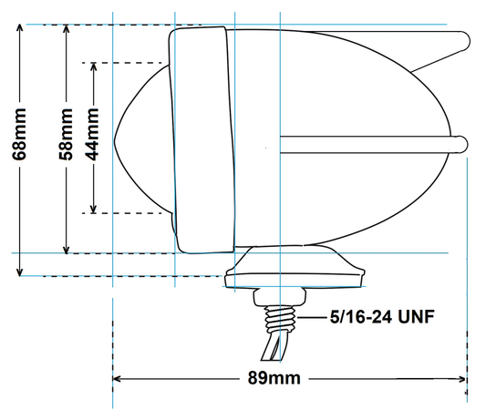 GZP 3 winged bullet light red single fil