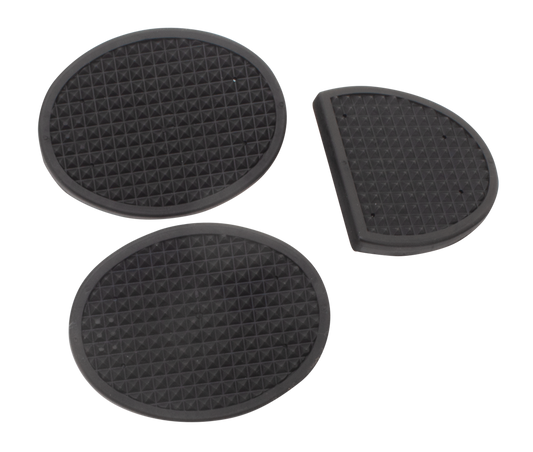3Pc Clutch and brake pedal pad set Black
