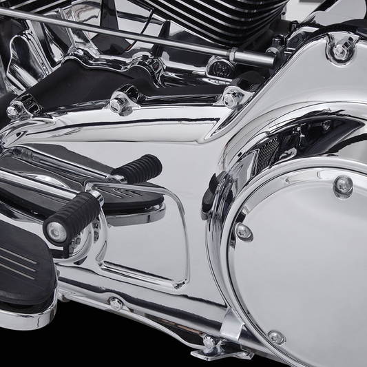 Diamond cut bolt cap chr/blk set TC99-17