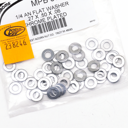 50pck Flat washers 1/4" X 1/2" AN