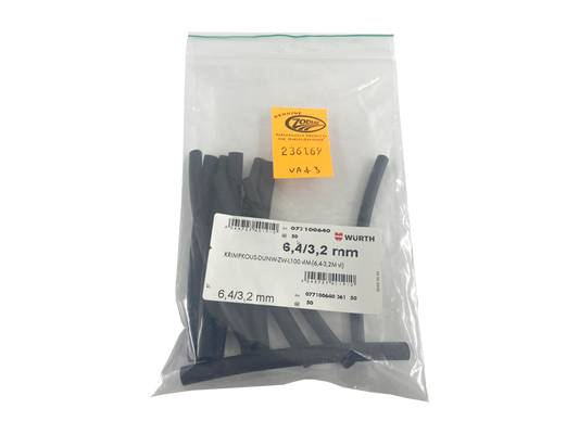 10pck Shrink socket tube  6.4mm/3.2m