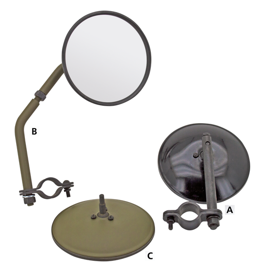 MIRROR, early style, 1934-40, w/ bracket
