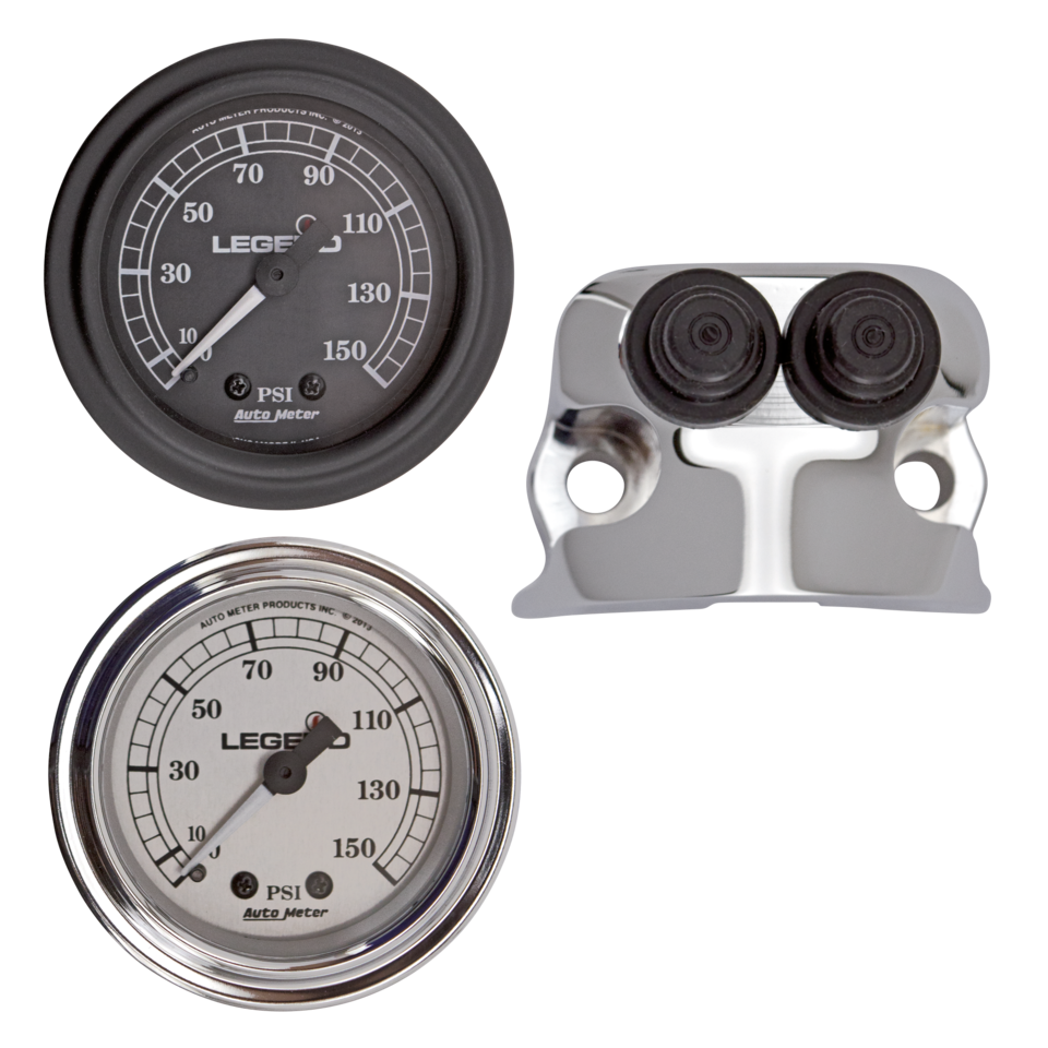 Legend PSI Gauge black for fairingmount