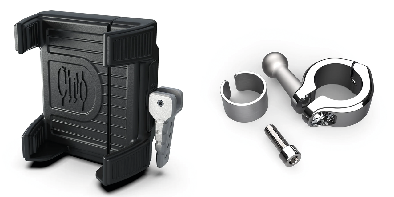 Phone Holder w/o Charger 1-1/4" bars Chr