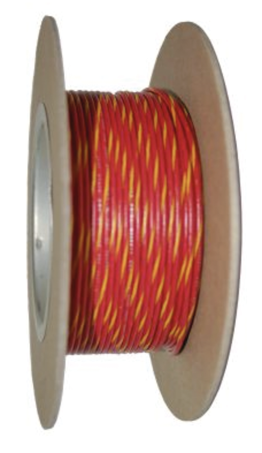 18-Gauge RED/YELLOW STRIPE 100' Spool Pr