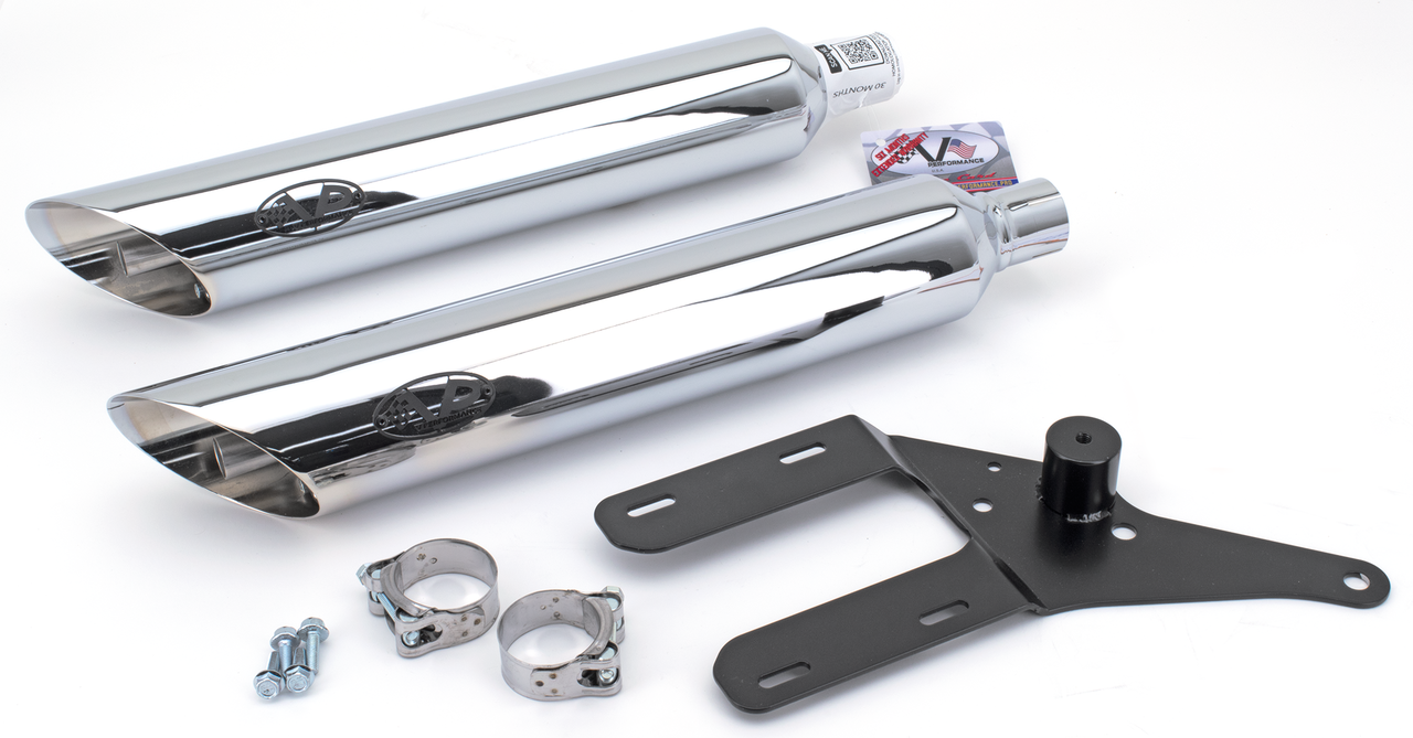 Slash Cut Chrome slip-ons FXST20-up