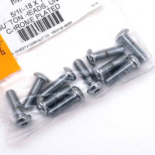 10pck Button head screws 5/16-18x1 UNC
