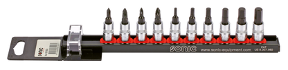 1/4" Socketbitset Metric 10Pc on rail