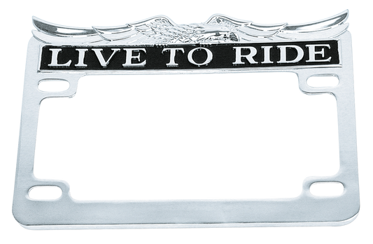 GZP Live to Ride license plate trim rim