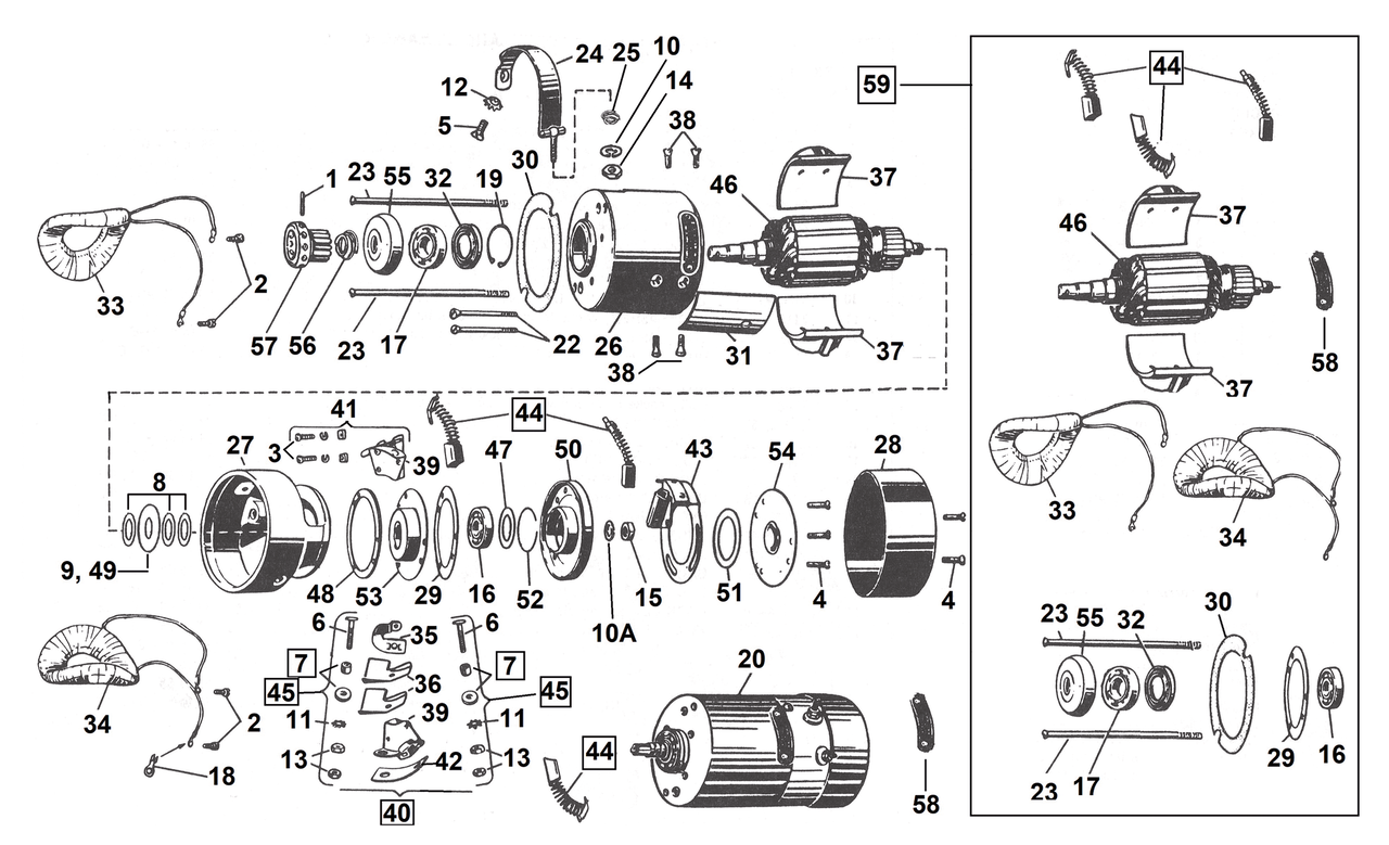 Generator screws W30-48 Sidevalve WhPltd