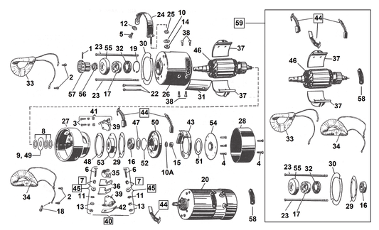 Generator screws W30-48 Sidevalve WhPltd