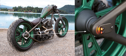 K'mann Atto RB Chr tail/brake clear Hor.