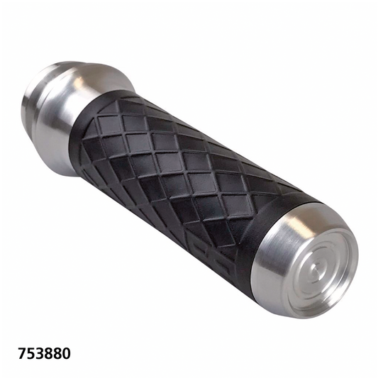 Lthr Moto Grips Natur/Blk Diamond TBW