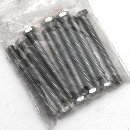 10pck hex bolt No. 10-32x1-7/8" UNF zin