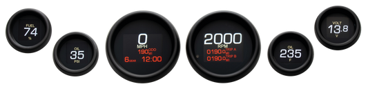 HLY BGR 6 GAUGE  MLX 04+  Black Bezels