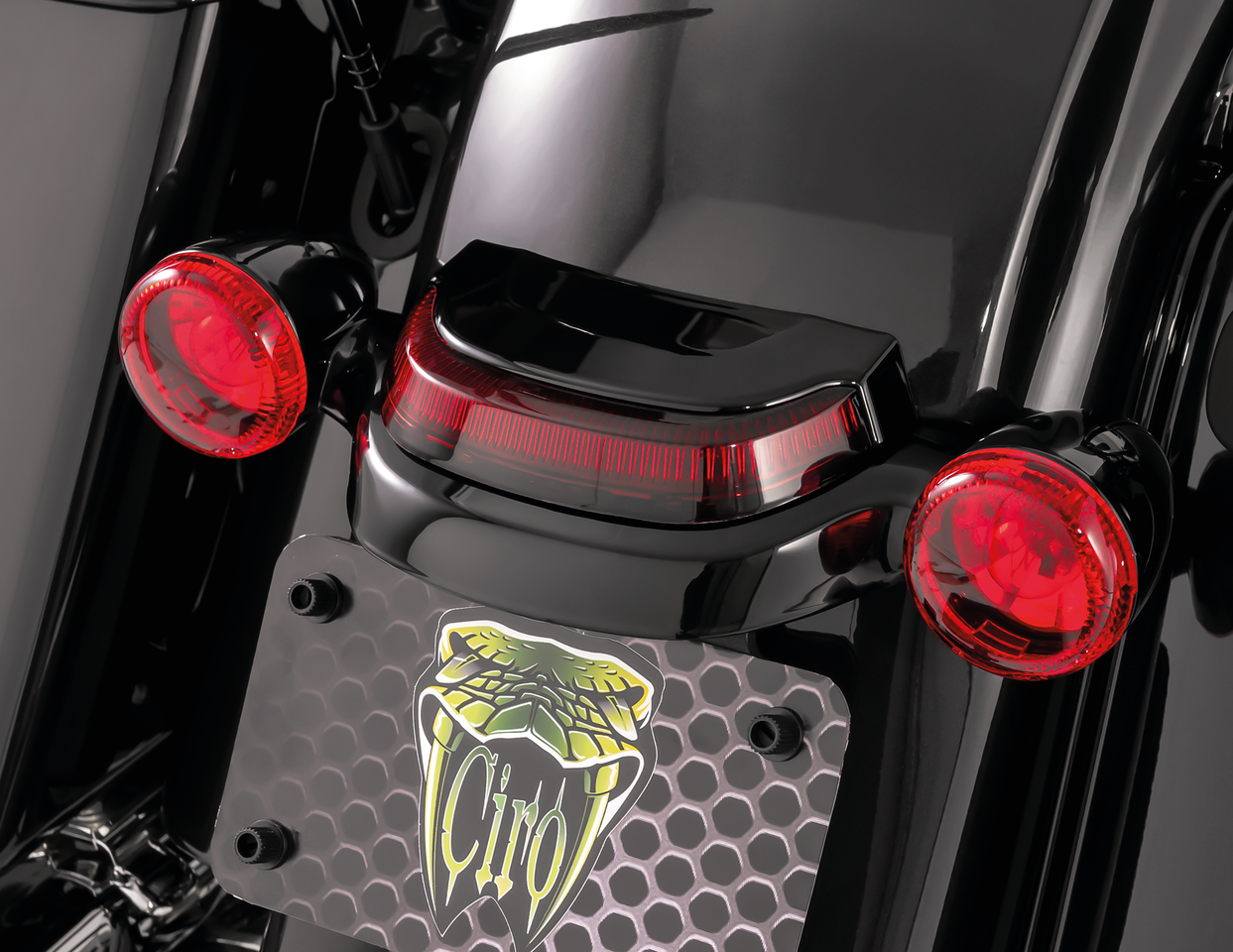 Crown Lightstrike taillight black/red