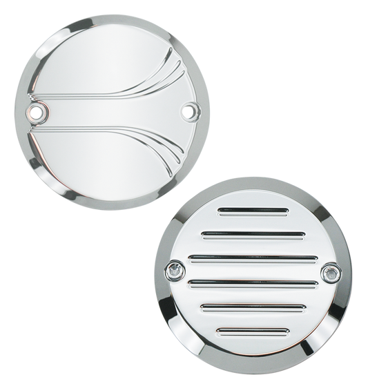 GZP Chrome billet timer cover Crested 2-