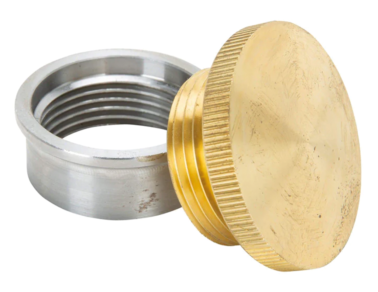 Knurled Brass Gas/Oil Cap Kit Unvented