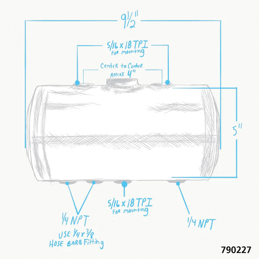 Dimpled Steel Oil Tank 3/4 Gallon