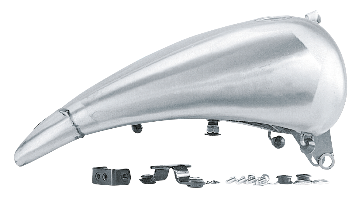 GZP 4" Str Sof gastank 1pc scr+dash-mnt