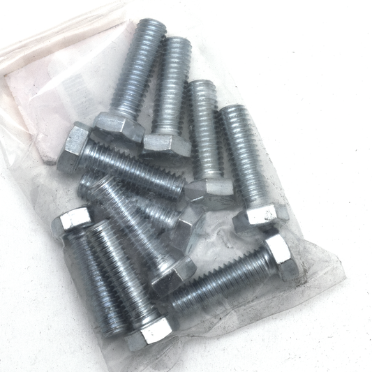 10pck hex bolt 3/8-16x1-1/4" UNC zinc