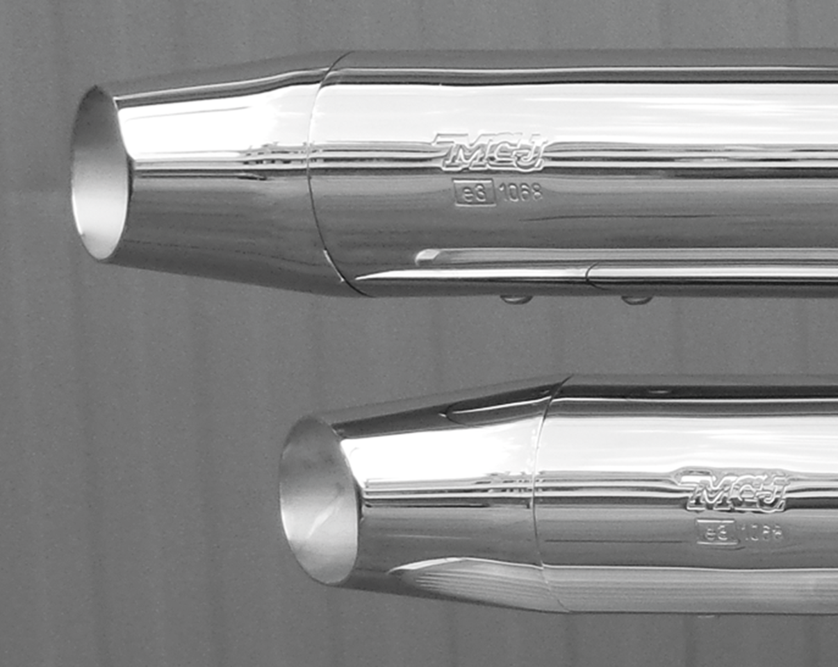 MCJ End Caps Royal 80 Tapered Slash Chr