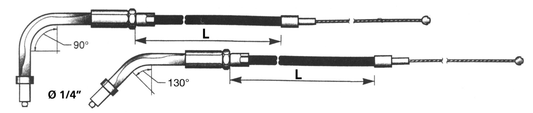 Barnett Black XL96 LN=33" 135° throttle