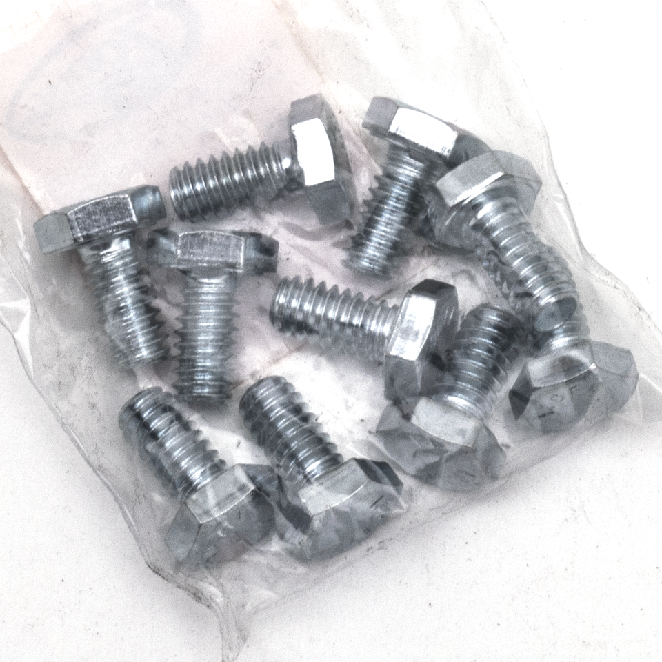 10pck hex bolt 1/4-20x1/2" UNC zinc