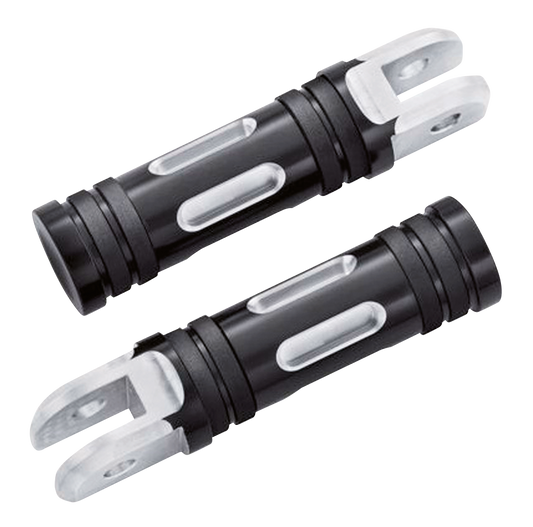 GZP Black edge cut rider footpegs
