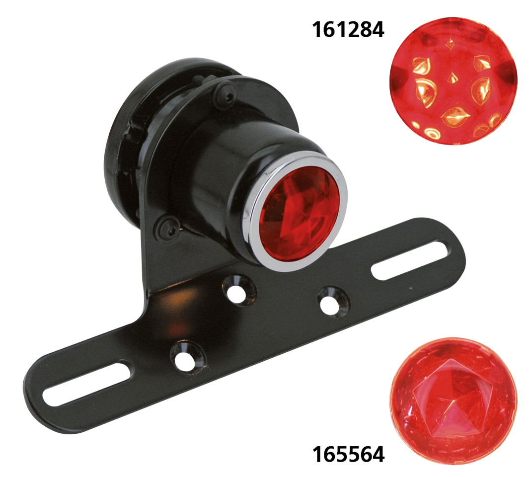 GZP Classic 1.5" black round taillight w