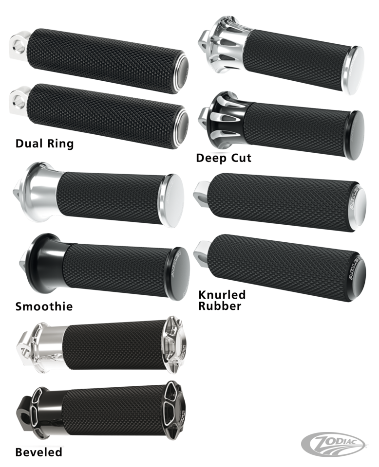 Dual Ring Fusion Footpegs - Black