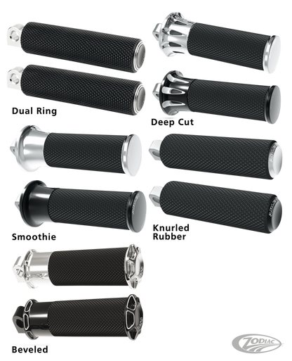 Dual Ring Fusion Footpegs - Black