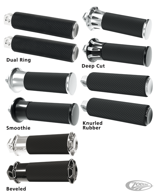 Dual Ring Fusion Footpegs - Black