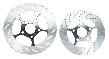 Disc rotor 10" Five spoke slotted Chrome