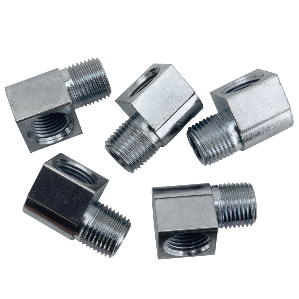5pck Fitting, 90 - 1/8-27 male pipe/fem