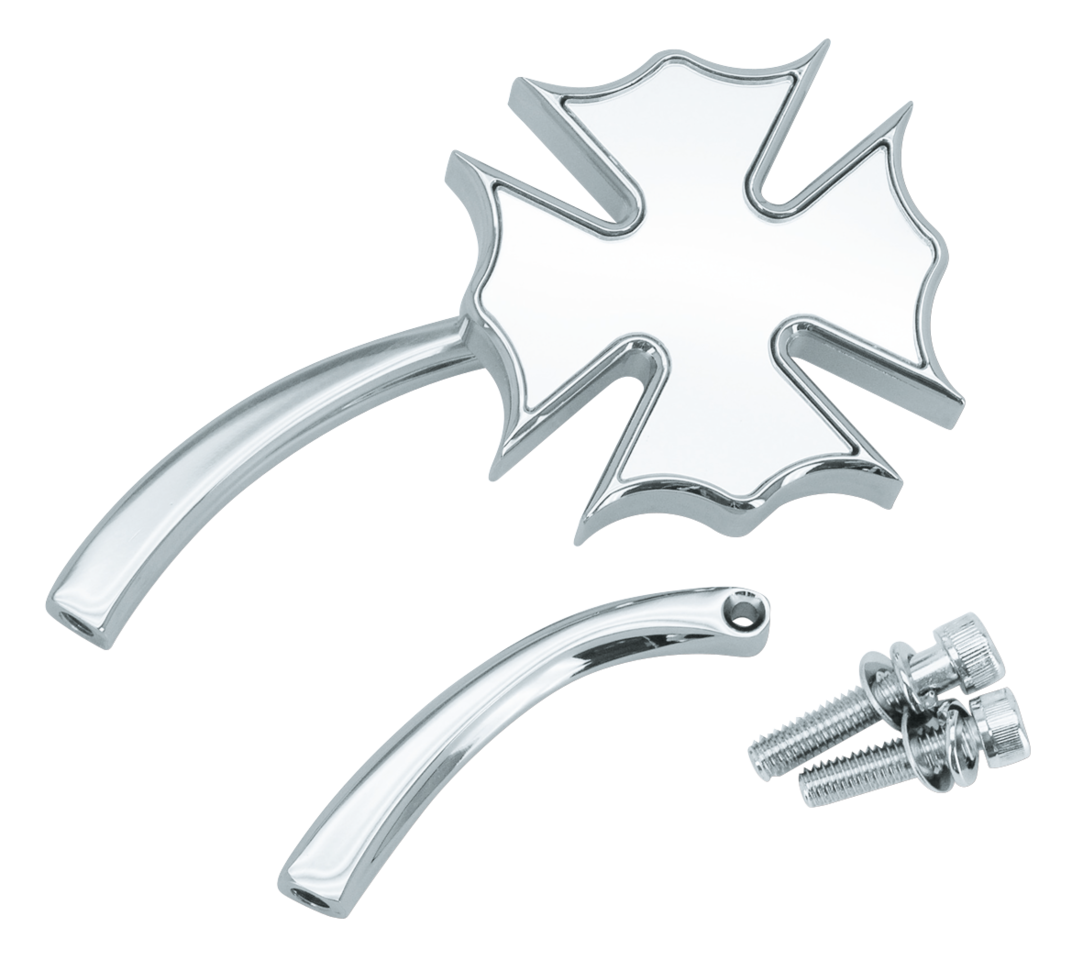 GZP Chrome Royal mirror w/curved stem