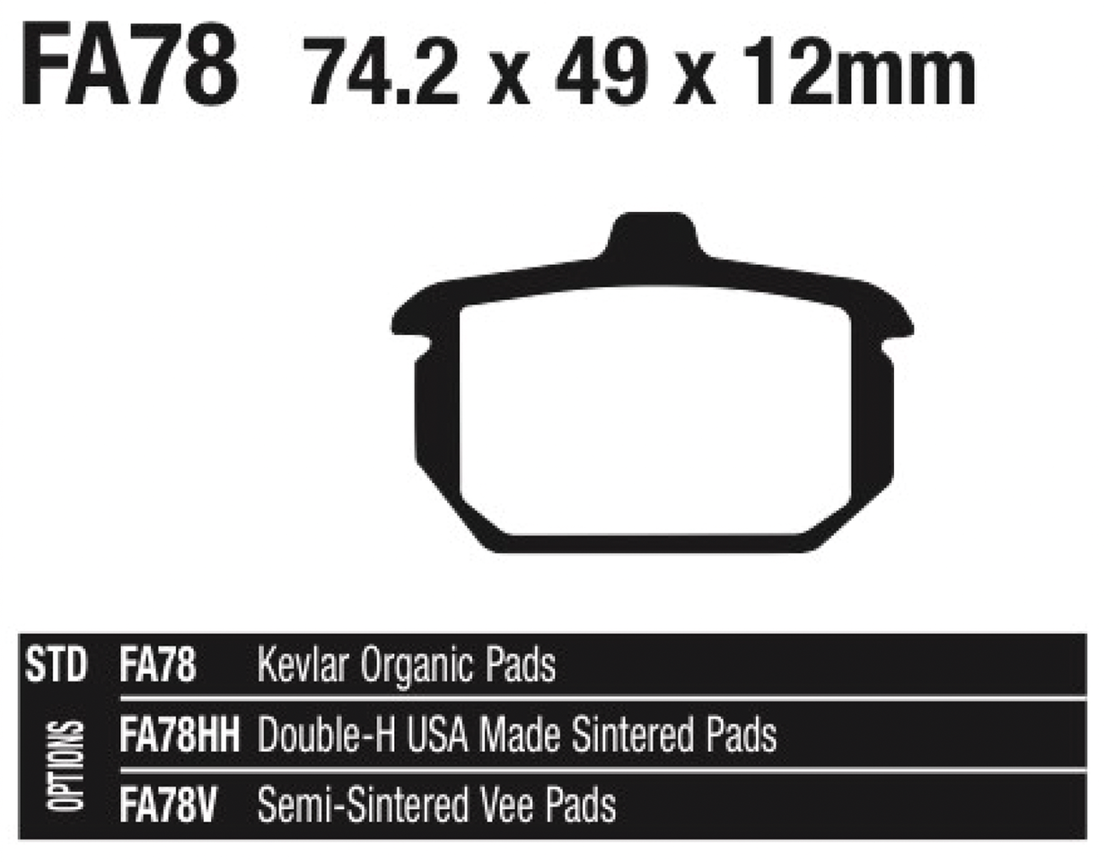 EBC-V Brake Pads FL/FX/XL 82-up