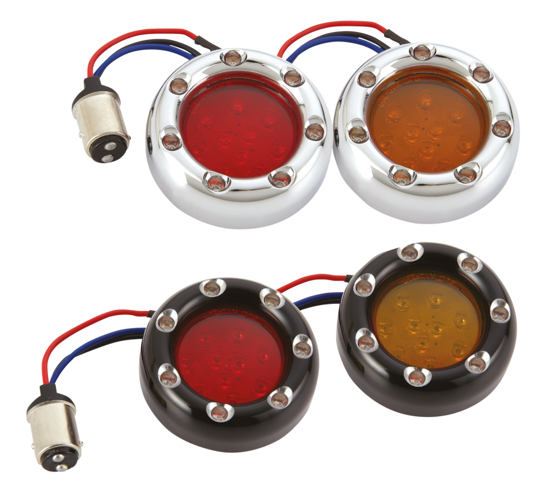 RED LENS KIT, BLK RING w/RED LED