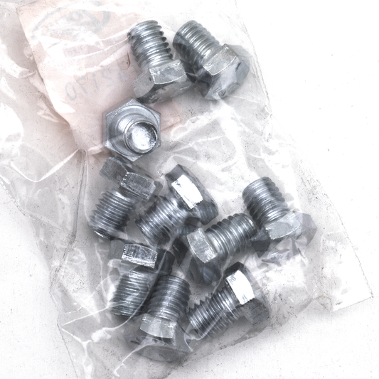 10pck hex bolt 3/8-16x1/2" UNC zinc