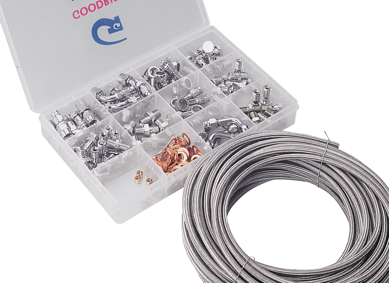 Goodridge shop kit Starter UNF chrome