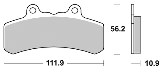 SBS Front Ceramic street brake pads PM